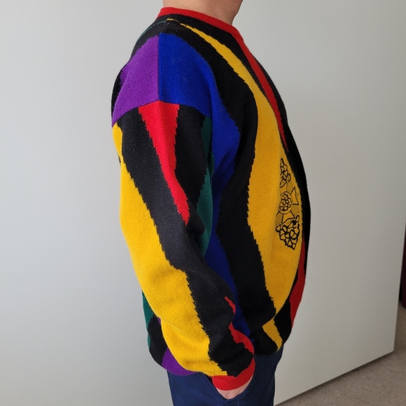 Pringle of Scotland Men's Colourblock Wool Knit Sweater Size Large - Picture 6 of 12